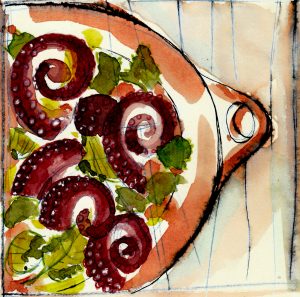 1- Poulpe plat rond