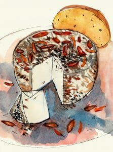 Fromage aux fleurs vins blancs et fromages